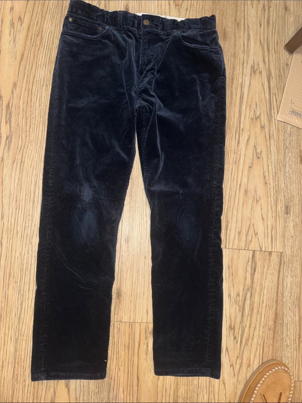 Polo Ralph Lauren Y2K Men's Navy Corduroy Pants - Classic Straight Fit 34/30